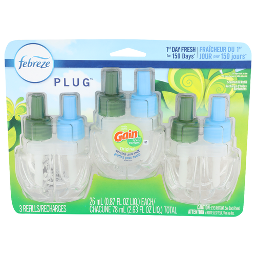 Febreze Plug Original Scented Oil Refill - 0.877 Fluid Ounce - 3 Count