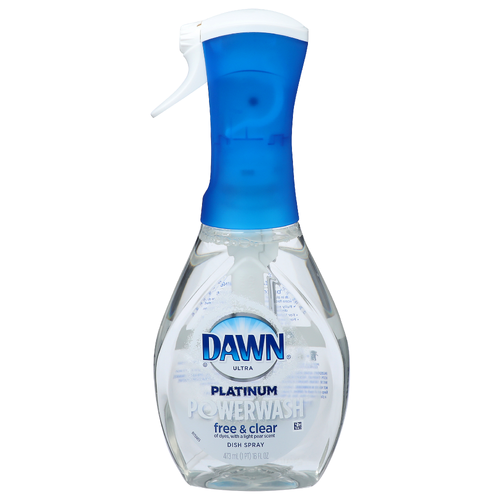Dawn Free & Clear Of Dyes, With a Light Pear Scent Platinum Powerwash Ultra Dish Spray - 16 Fluid Ounce