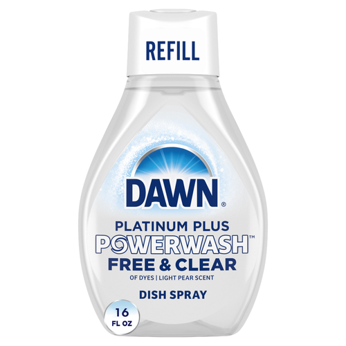 Dawn Platinum Plus Free & Clear Dish Soap Powerwash Spray Refill - 16 Ounce