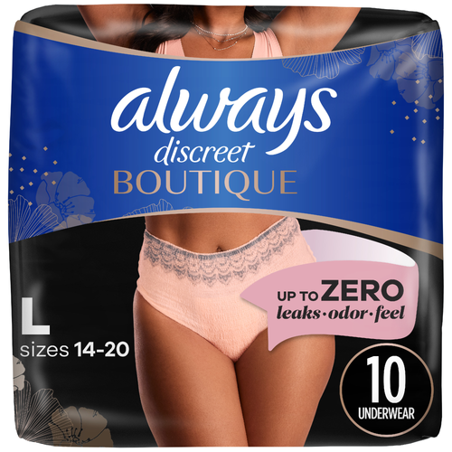 Always Discreet Boutique Maximum Underwear - 10 Count Image 1 of 2