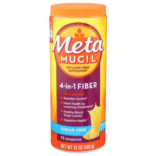 Meta Mucil Orange Psyllium Fiber Supplement - 0.208 Ounce - 72 Count