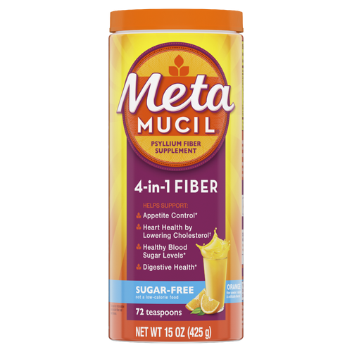 Meta Mucil Orange Psyllium Fiber Supplement - 15 Ounce