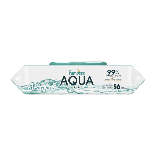 Pampers Aqua Pure Wipes - 56 Count