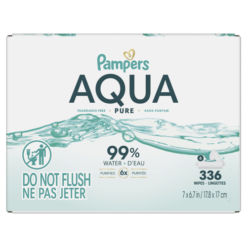 Pampers Pure Aqua Wipes - 336 Count