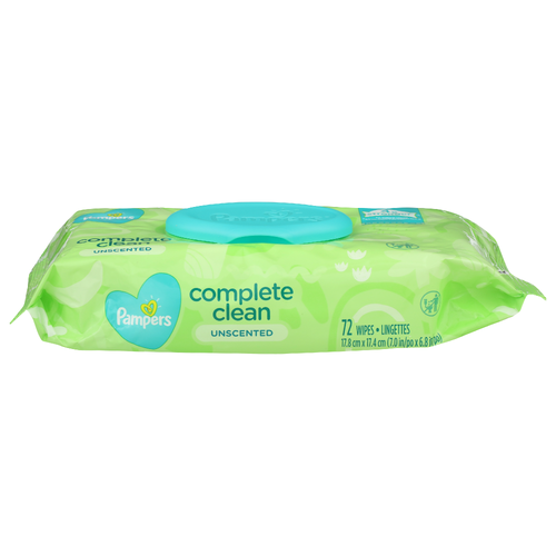 Pampers Unscented Complete Clean Wipes - 72 Count