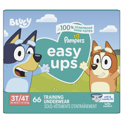 Pampers Easy Ups Training Underwear Boys Size 5 3t4t - 66 Count