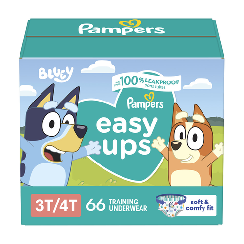 Pampers Easy Ups Training Underwear Boys Size 5 3t4t - 66 Count