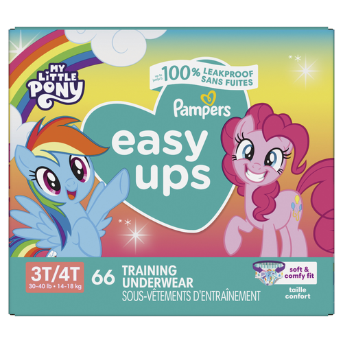 Pampers Easy Ups Training Underwear Girls Size 5 3t4t - 66 Count