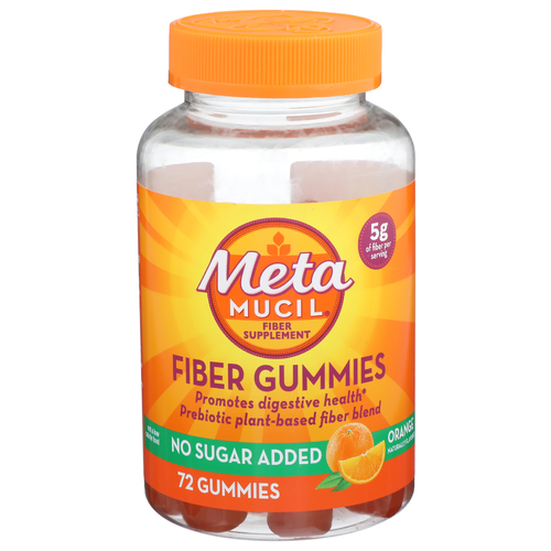 Meta Mucil Orange Fiber Gummies - 72 Count