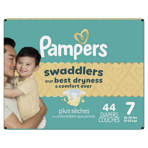Pampers Swaddlers Diapers Size 7 41+ Lbs - 44 Count