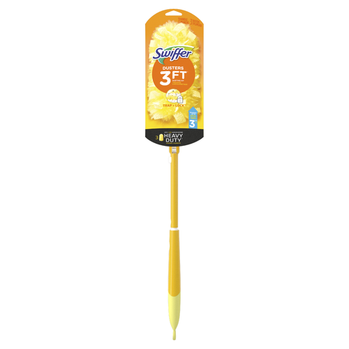 Swiffer Dusters With Extension Pole, Cleaning Kit Includes Extendable Handle + 3 Duster Refills - 1 Kit