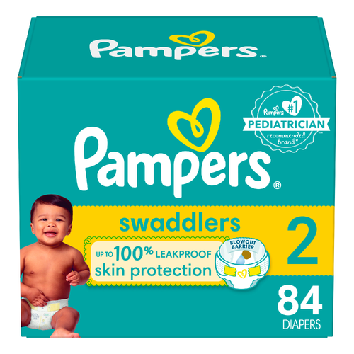 Pampers Super Pack Swaddlers - 84 Count Image 1 of 2