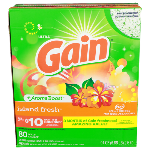 Gain Island Fresh He For All Machines Powder Detergent - 1.138 Ounce - 80 Count
