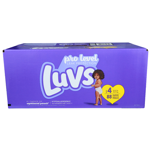 Luvs Size 4 Pro Level Leak Protection Diapers - 88 Count Image 1 of 3