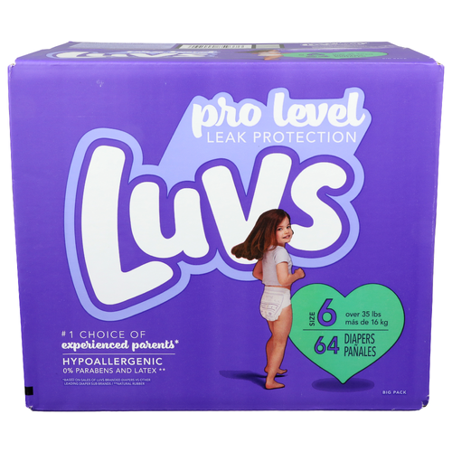 Luvs Pro Level Leak Protection Diapers - 64 Count Image 1 of 3