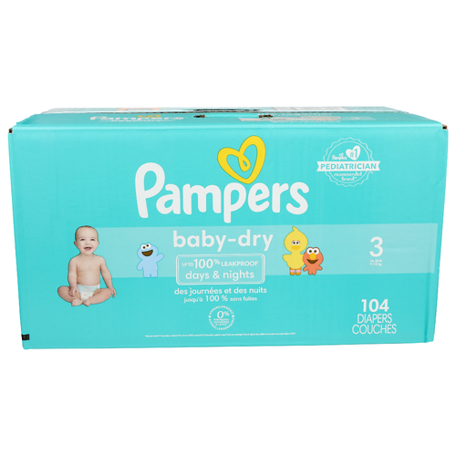 Pampers Baby-Dry Super Pack - 104 Count