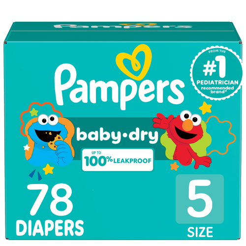 Pampers Baby-Dry Diapers - 78 Count Image 1 of 3