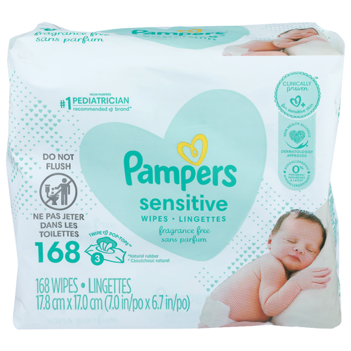 Pampers Sensitive Wipes - 168 Count