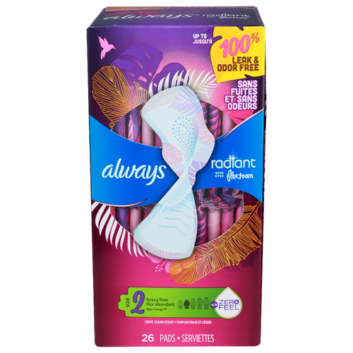 Always Light, Clean Scent Radiant - 26 Count