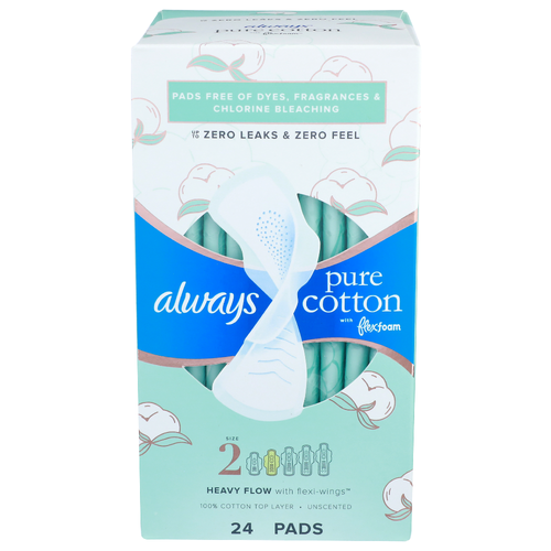 Always Size 2 Heavy Flow With Flexi-Wings - 24 Count
