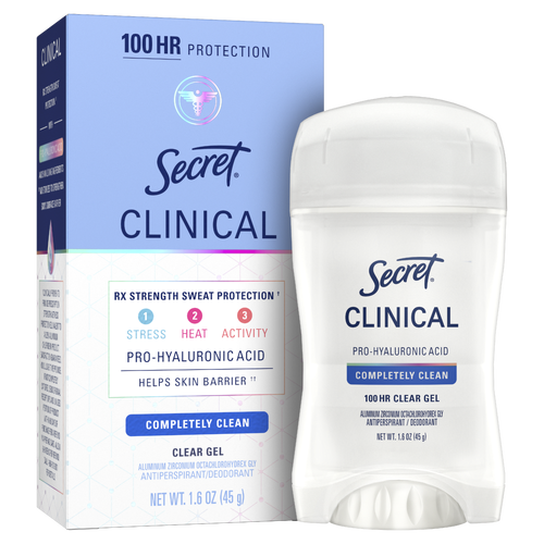 Secret Completely Clean Aluminum Zirconium Octachlorohydrex Gly Antiperspirant - 1.6 Ounce