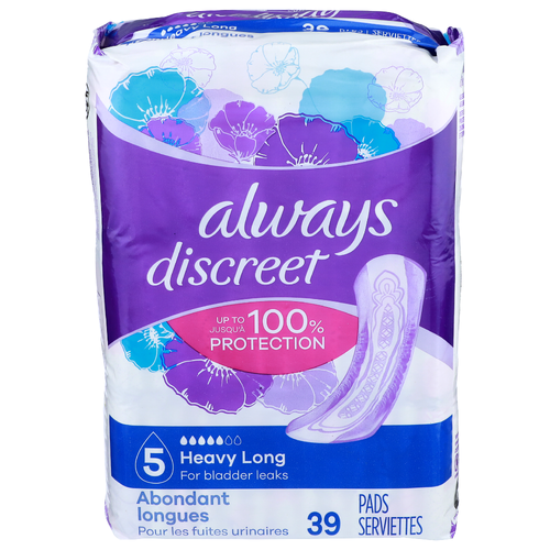 Always Discreet 5 Heavy Long Pads - 39 Count