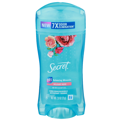 Secret Delicate Rose Clear Gel Antiperspirant Deodorant - 2.6 Ounce
