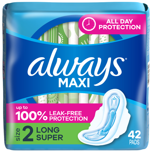 Always Size 2 Long Super Flexi-Wings Maxi - 42 Count Image 1 of 2