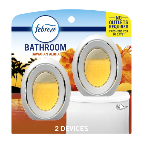 Febreze Bathroom Air Freshener, Odor-Fighting, Hawaiian Aloha Scent - 0.5 Ounce