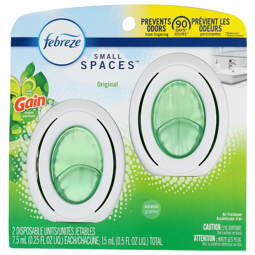 Febreze Small Spaces Original Air Freshener - 0.25 Fluid Ounce - 2 Count