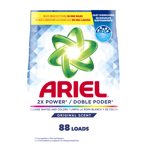 Ariel Powder Laundry Detergent, Original Scent, , 88 Loads - 141 Ounce