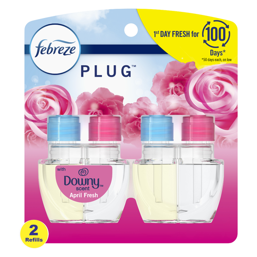Febreze Plug With Downy Scent April Fresh Scratch And Sniff Scented Oil Refill - 1.75 Fluid Ounce Image 1 of 3