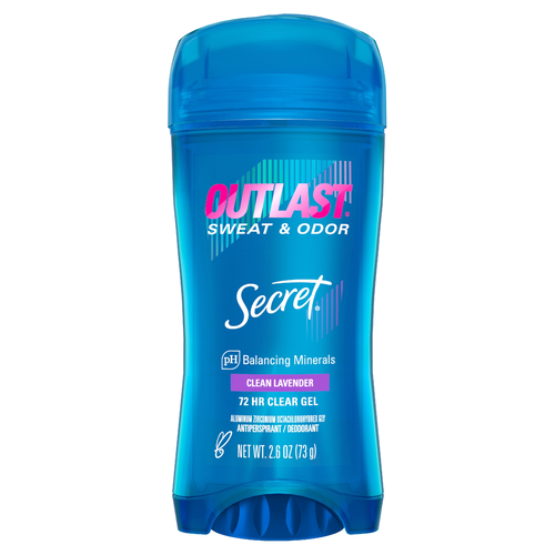 Secret Outlast Clear Gel Deodorant For Women, Clean Lavendar - 2.6 Ounce Image 1 of 2