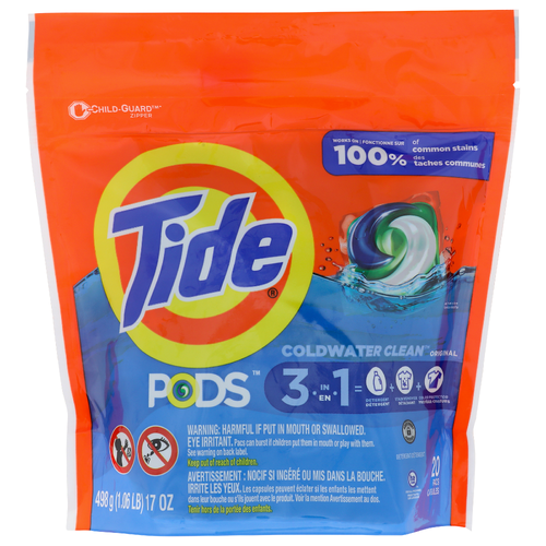 Tide Pods Original Coldwater Clean Detergent - 0.053 Pound - 20 Count Image 1 of 3