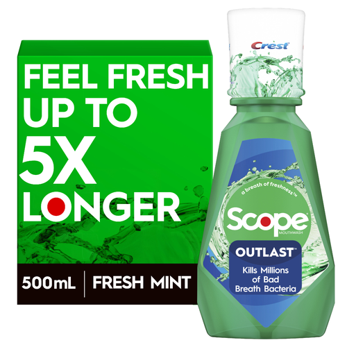 Crest Scope Fresh Mint Outlast Mouthwash - 500 ml Image 1 of 3
