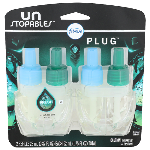 Febreze Plug Fresh Un Stopables - 0.875 Fluid Ounce - 2 Count
