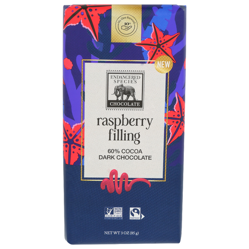 Endangered Species Choc Bar Raspberry - 3 Ounce Image 1 of 4