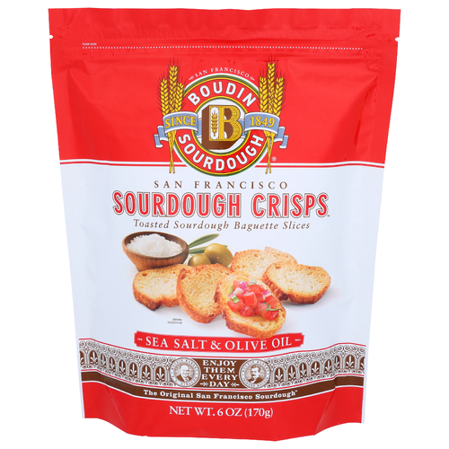 Boudin Sea Salt & Olive Oil Sourdough Crisps - 6 Ounce