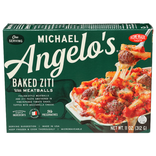 MICHAEL ANGELO'S Baked Ziti & Meatballs - 11 Ounce - 1 Count