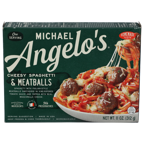 MICHAEL ANGELO'S Cheesy Spaghetti & Meatballs - 11 Ounce