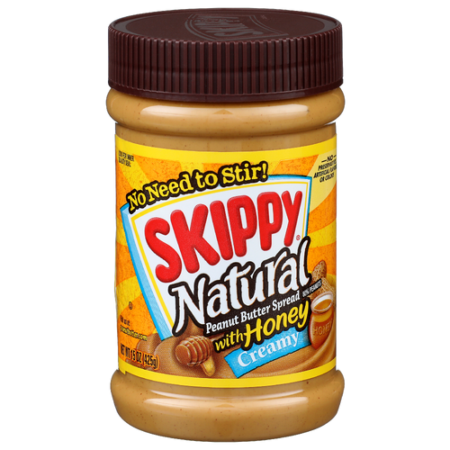 Skippy Natural With Honey Creamy Peanut Butter Spread - 15 Ounce