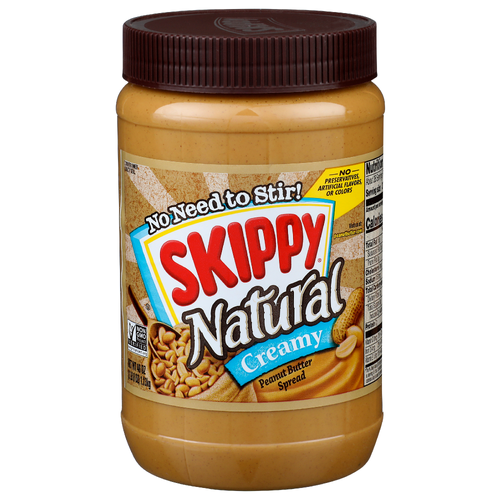 Skippy Natural Creamy Peanut Butter Spread - 40 Ounce