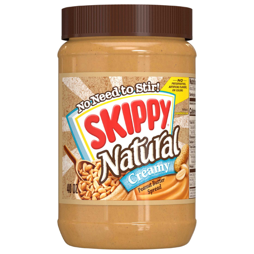 Skippy Natural Creamy Peanut Butter Spread - 40 Ounce