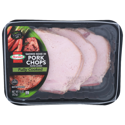 Hormel Thin Cut Smoked Bone-In Pork Chops - 15 Ounce