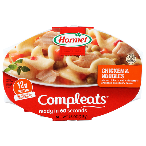Hormel Compleats Brand Chicken & Noodles - 7.5 Ounce