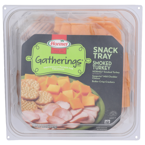 Hormel Smoked Turkey Gatherings Brand Snack Tray - 14 Ounce