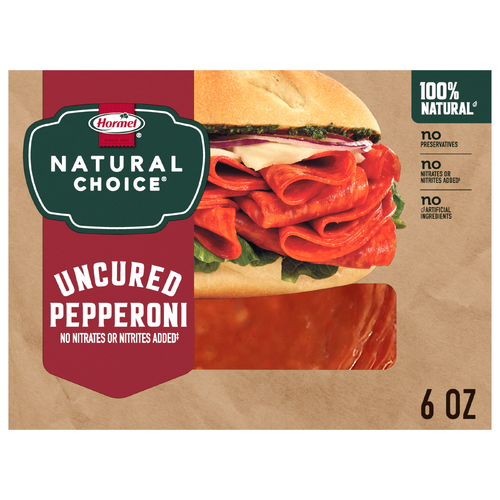 Natural Choice Hormel Uncured Sandwich Pepperoni - 6 Ounce Image 1 of 4
