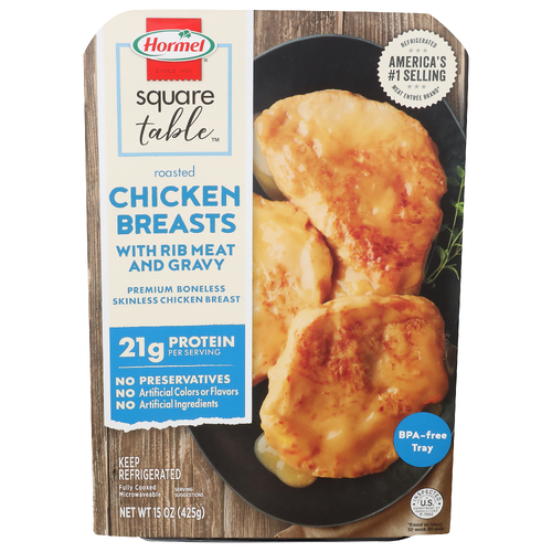 Hormel Square Table Roasted Chicken Breasts With Rib Meat And Gravy - 15 Ounce Image 1 of 4