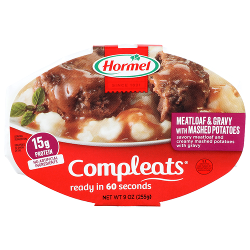 Hormel Meatloaf & Gravy With Mashed Potatoes Compleats - 9 Ounce