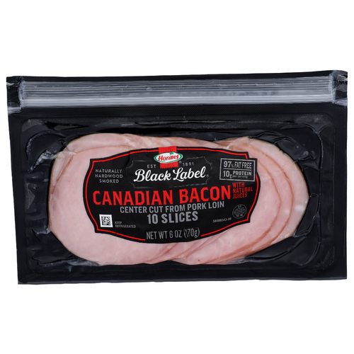 Hormel Black Label Canadian Bacon - 0.6 Ounce - 10 Count